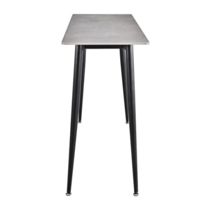 Console L. 120 cm plateau céramique marbré pieds métal noir - STONE 2