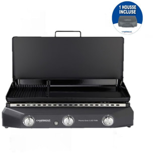 Plancha gaz CAMPINGAZ Sorio 3 LXD noir à poser, 73x40 cm