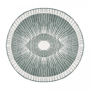 Tapis rond d'extérieur, kilim reversible EX1 B