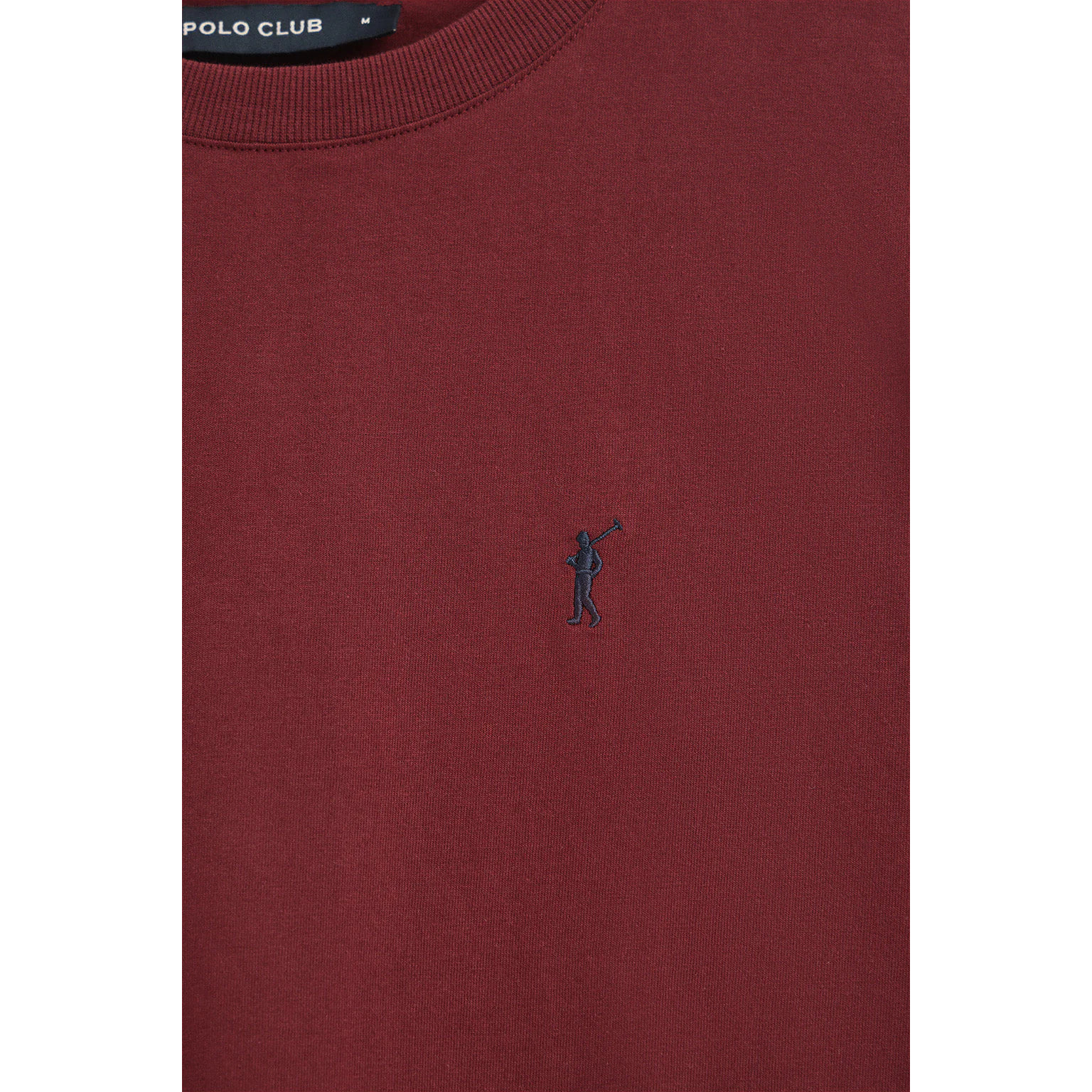 Pack hombre de tres camisetas en blanco, granate y negro con cuello redondo y bordado Rigby Go