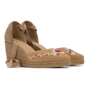 Alpargata de cuña Joyce con el icónico bordado en lino by ETRO