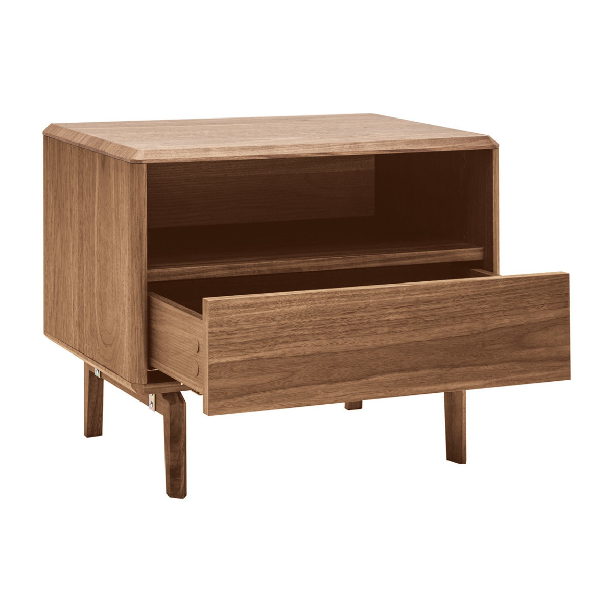 Table de chevet bois foncé noyer SUVA