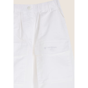 Pantaloni cargo in popeline con tasche frontali