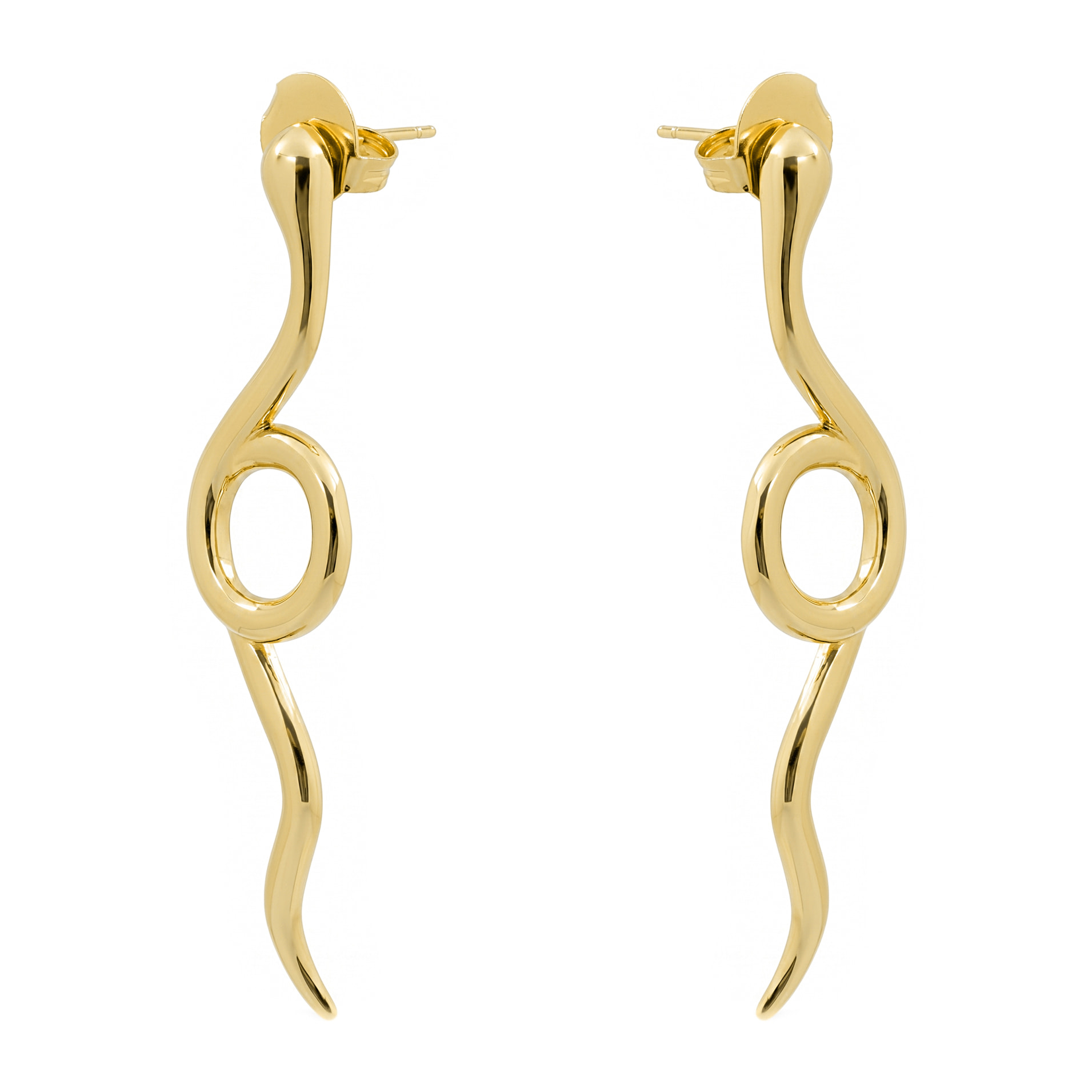 Pendientes acabado en oro amarillo de 18k