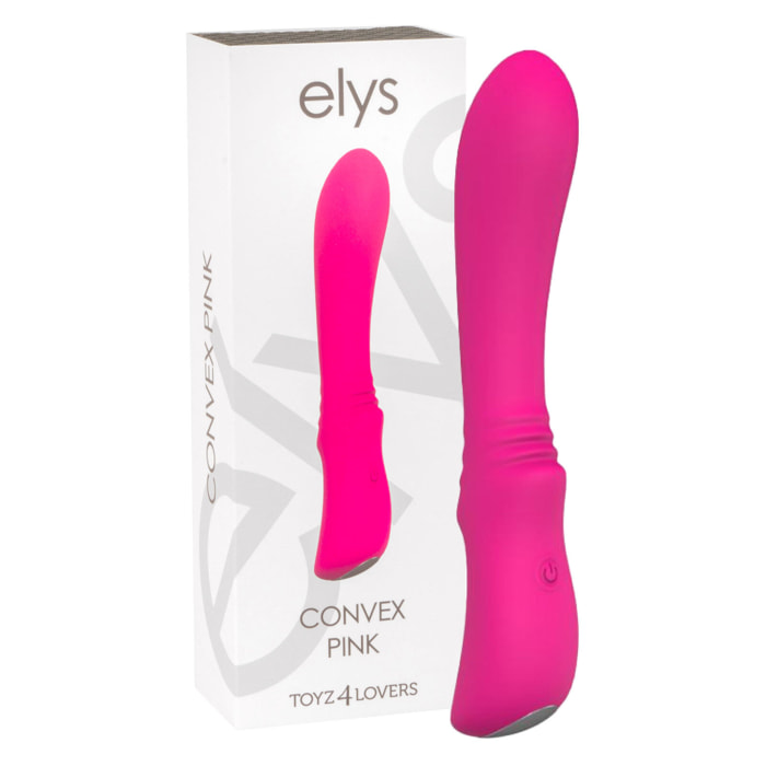 Toyz4Lovers Elys Convex Pink Vibratore in Silicone Soft Touch Rosa Flessibile e Ricaricabile - Stimolatore Femminile