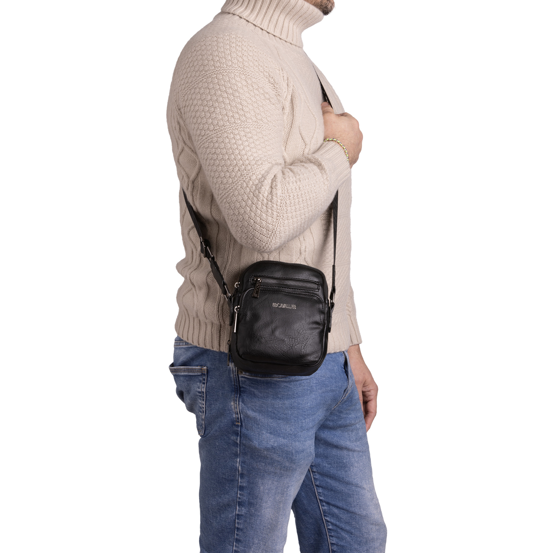 Borsa a tracolla  da uomo ecopelle Prodotto Vegano 18x15x9 cm