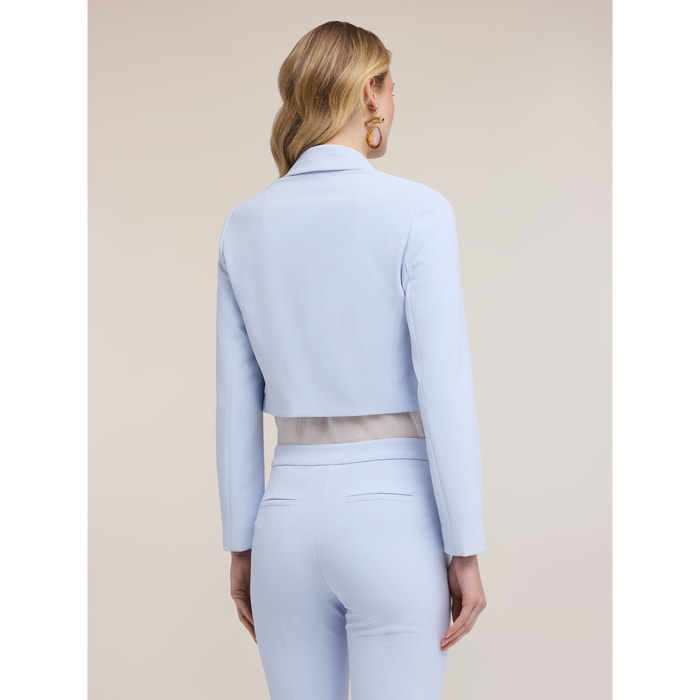 Motivi - Chaqueta spencer en crepé - Light - blue
