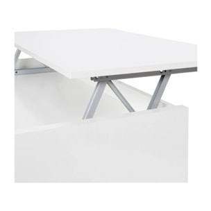 Mesa de centro elevable Evan Blanco Brillo