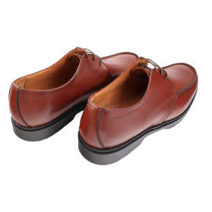 Derby stringate in vera pelle con fondo light