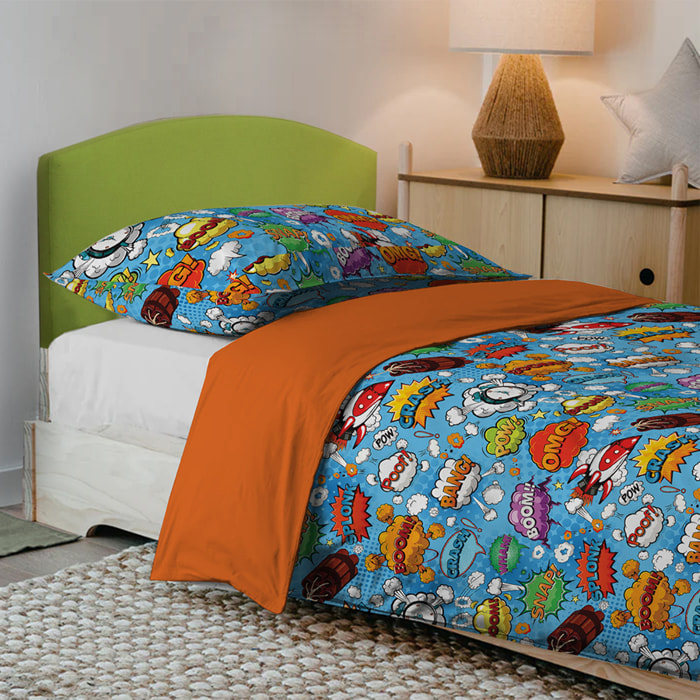 Parure copripiumino boom 100% cotone
