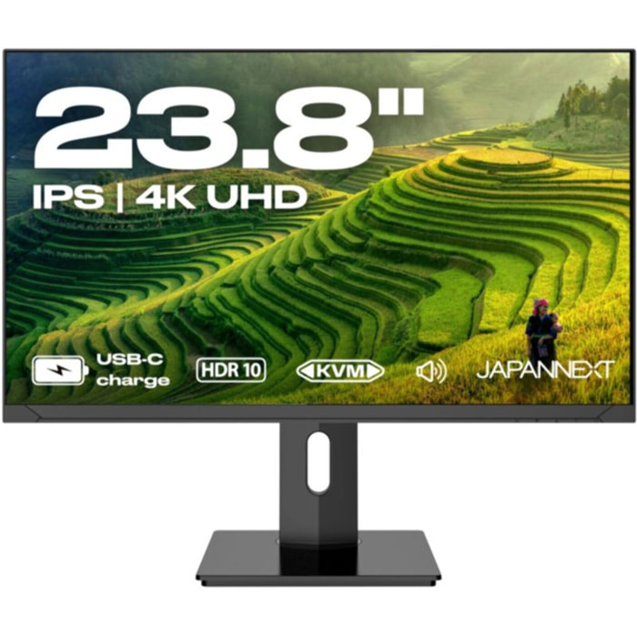 Ecran PC 4K JAPANNEXT JAPANNEXT JN-IPS2380UHDR-C65W-HSP 24'' IPS 4K HDR10 USB-C 65W KVM