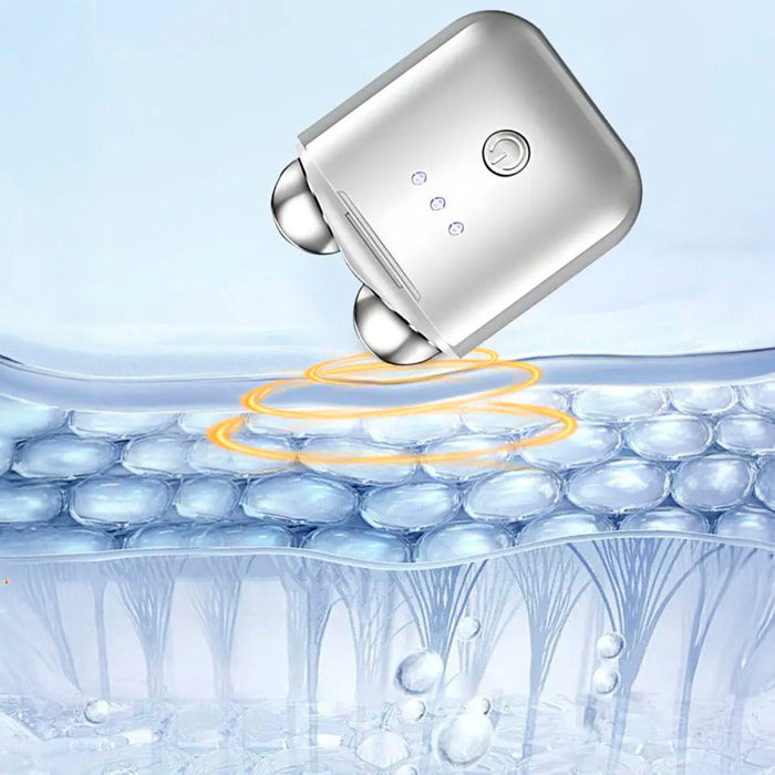 Mini dispositivo de belleza, microcorrientes especial para el cuidado facial. Con 3 niveles de intensidad.
