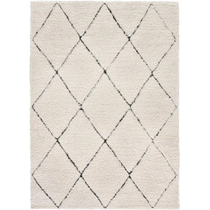 ATESA Alfombra shaggy suave estilo escandinavo crema, varias medidas disponibles