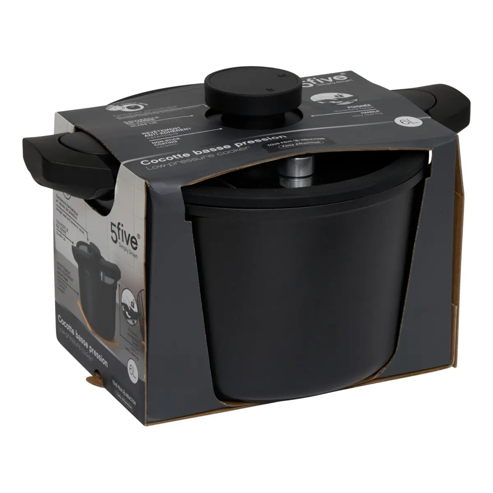 Cocotte basse pression 6L en aluminium