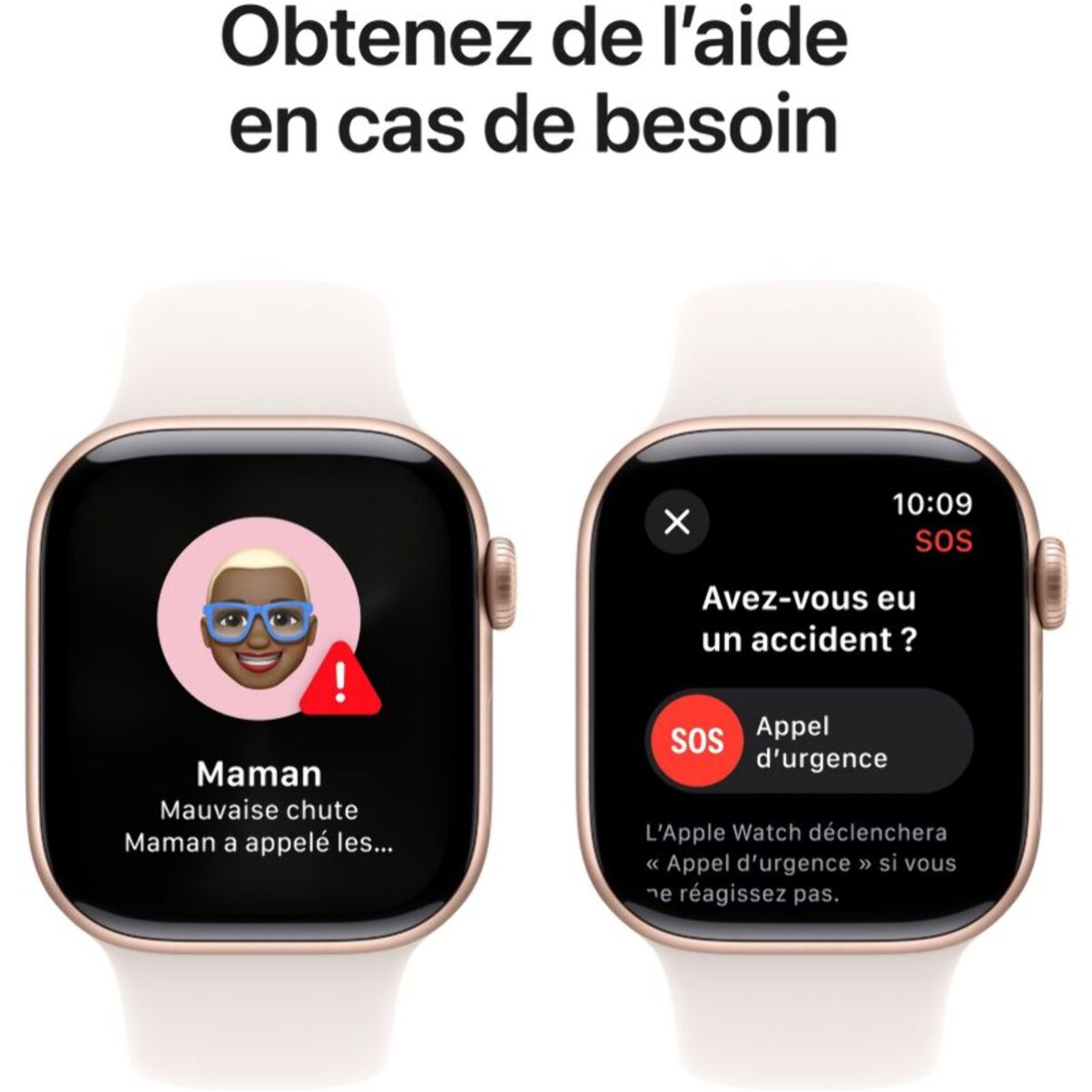 Montre connectée APPLE WATCH Serie 10 42mm Alu/Or Rose M/L Cellular