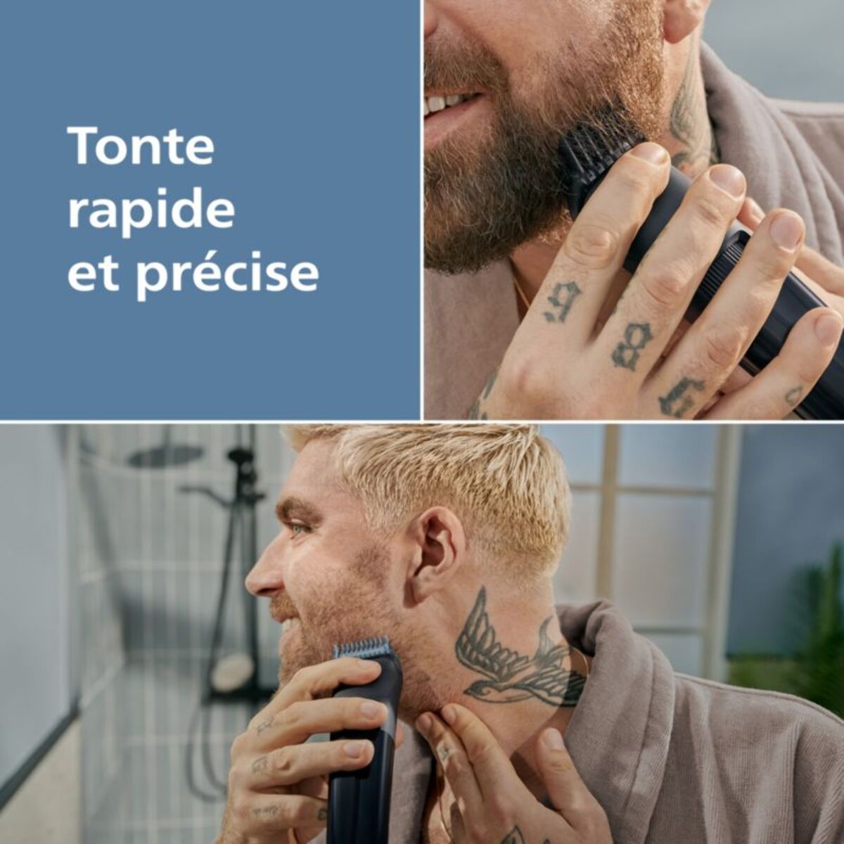 Tondeuse barbe PHILIPS BT3620/15 Series 3000, molette réglable, 40 hauteurs de coupe, précision 0,5 mm, autonomie 70 mn