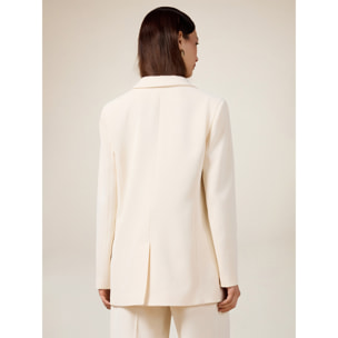Oltre - Blazer doppiopetto in tessuto crêpe - Bianco