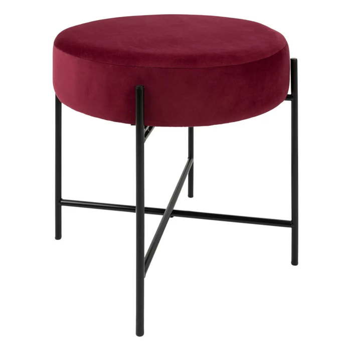 Tabouret Arty velours violet