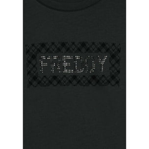 T-shirt comfort manica lunga con retro stampato