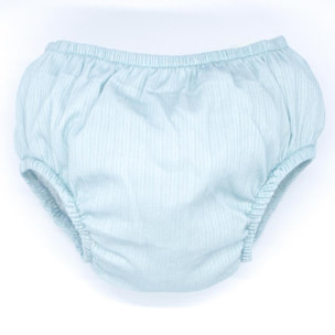 Cubrepañal azul. Elastico en la cintura y en las piernas.