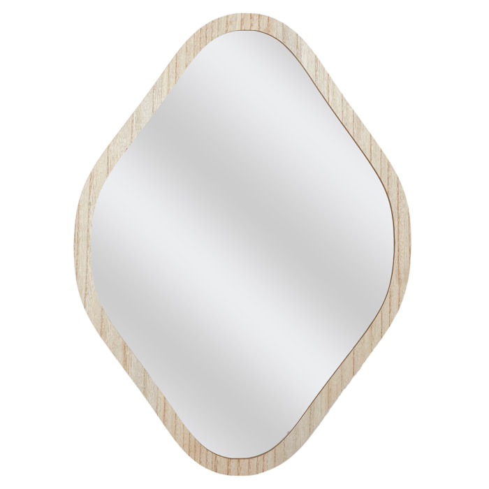 Miroir Deco Contour Bois Losange H60cm Elio