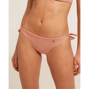 Braga de bikini clásica con lazos y estampado de cuerdas