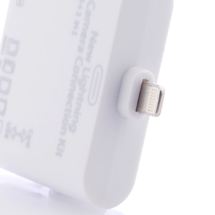 DAM Adattatore 5 In 1 iPad Air 1/2-Mini 1/2/3-Ipad 4 5x4 Cm. Colore bianco