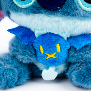 Peluche extrasuave adaptable a colgante. Diseño diablito azul. 12 cm.