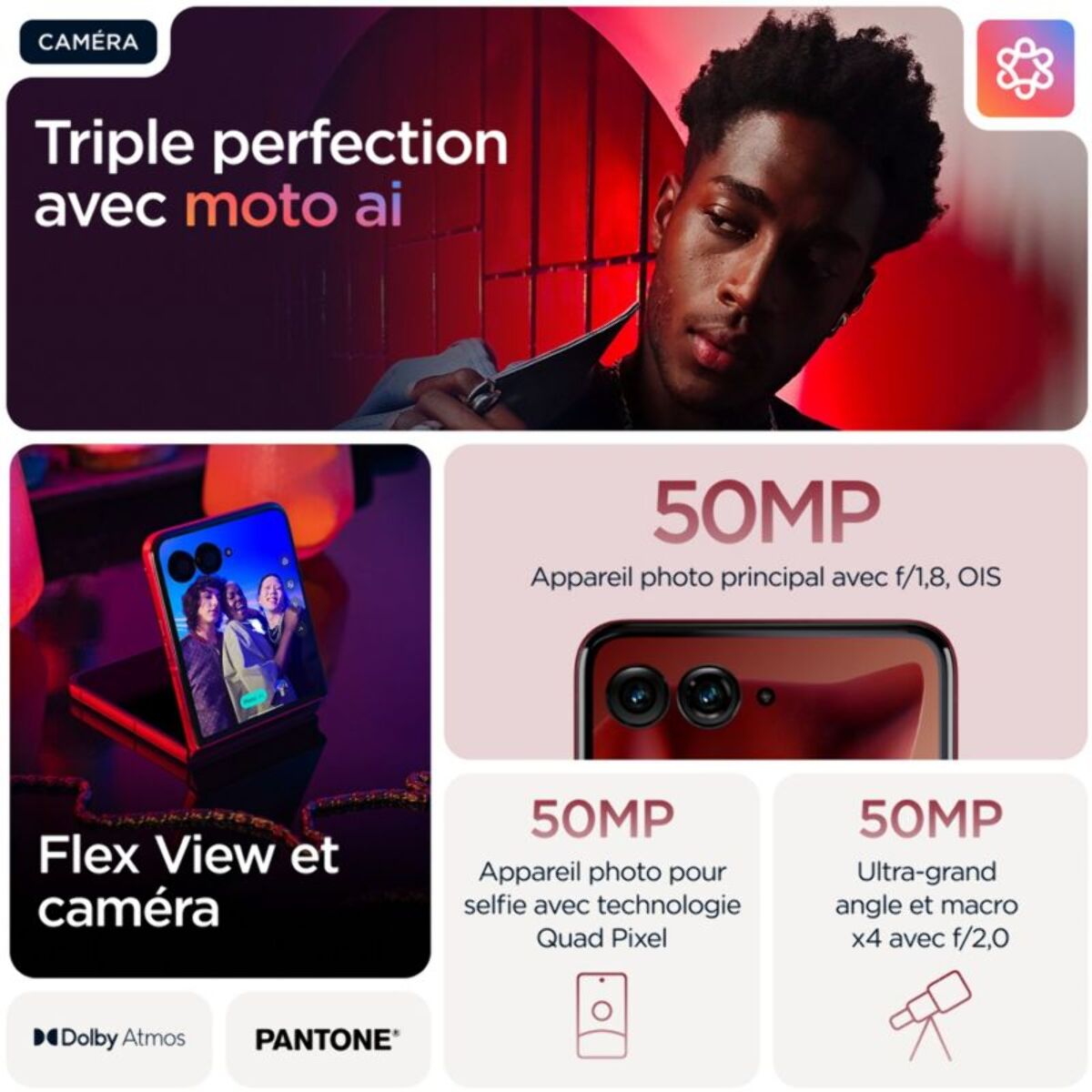 Smartphone MOTOROLA Razr 60 Ultra 512Go Rouge Rio