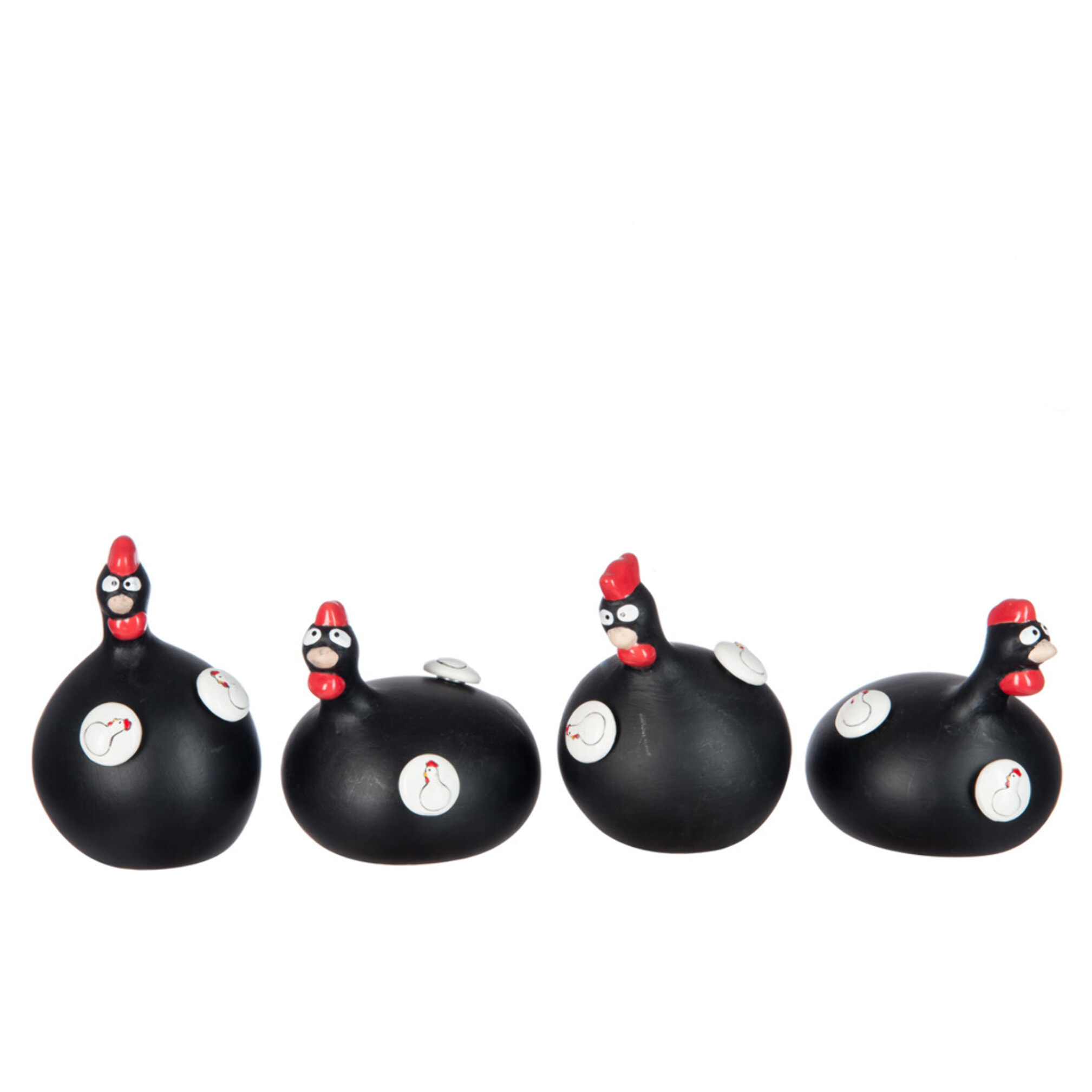 J-Line figurine ours Assis Pipe + Horloge - pierre - mix - 2 pcs