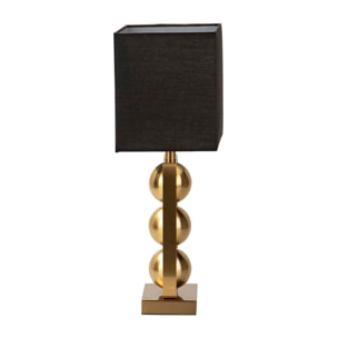 Lampara Sobremesa Metal Dorado 30x30x54 Cm