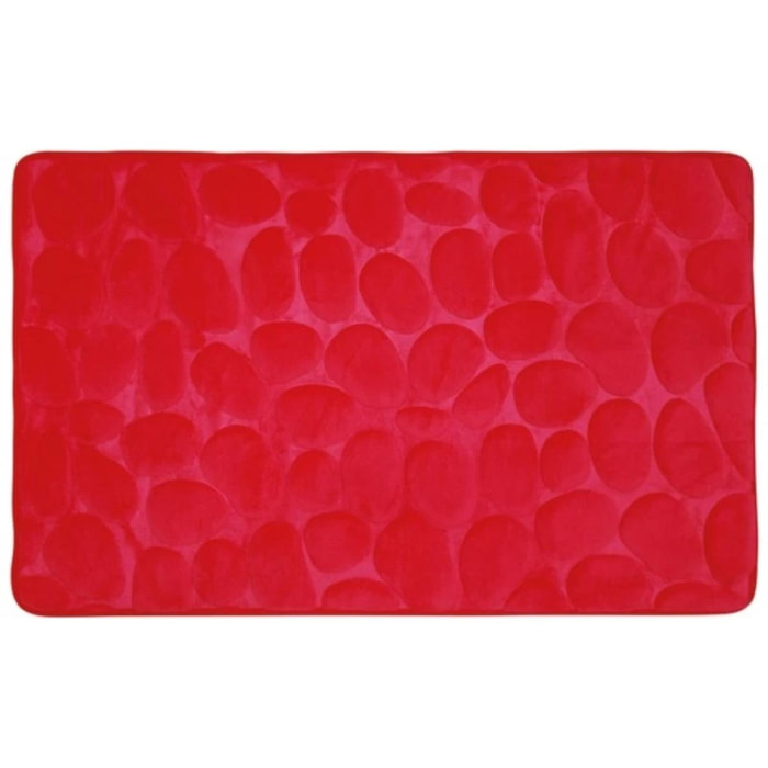 Tapis de bain Microfibre PEBBLE Rouge MSV