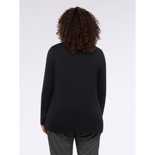 Fiorella Rubino - T-shirt con cut-out sullo scollo e borchie - Nero