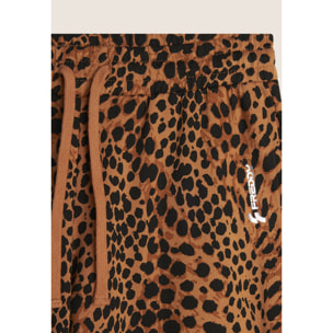 Jogger regular fit in french terry animalier