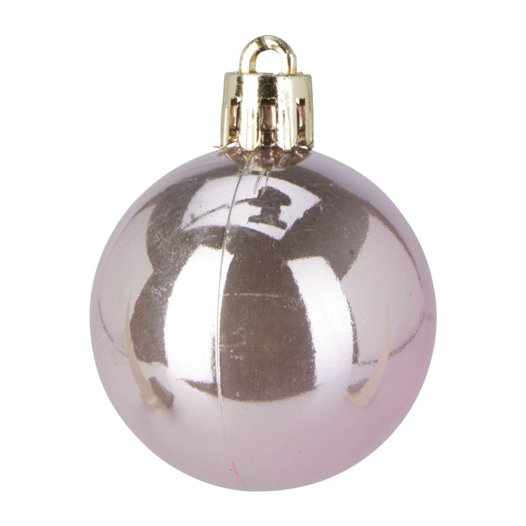 Conjunto de 60 bolas de navidad en colores champagne en varios diseños y acabados