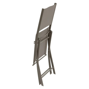 Lot de 4 Chaises de jardin Modula pliables noisette