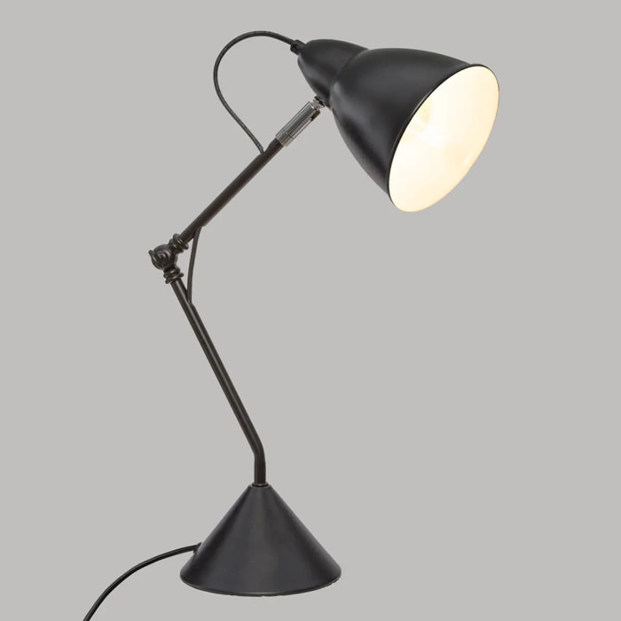 Lampe "Aude" noire - métal H62 cm