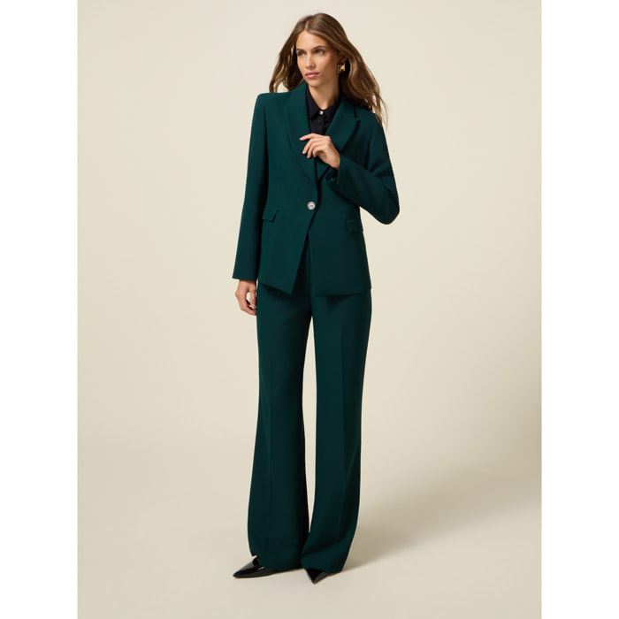 Oltre - Blazer de tejido crepé - Verde