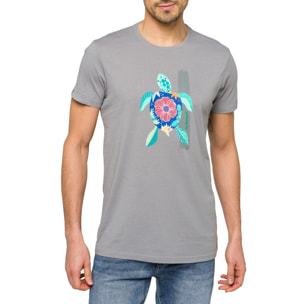 T-shirt in cotone 150 gr Hot Buttered Rebel Grigio Chiaro.