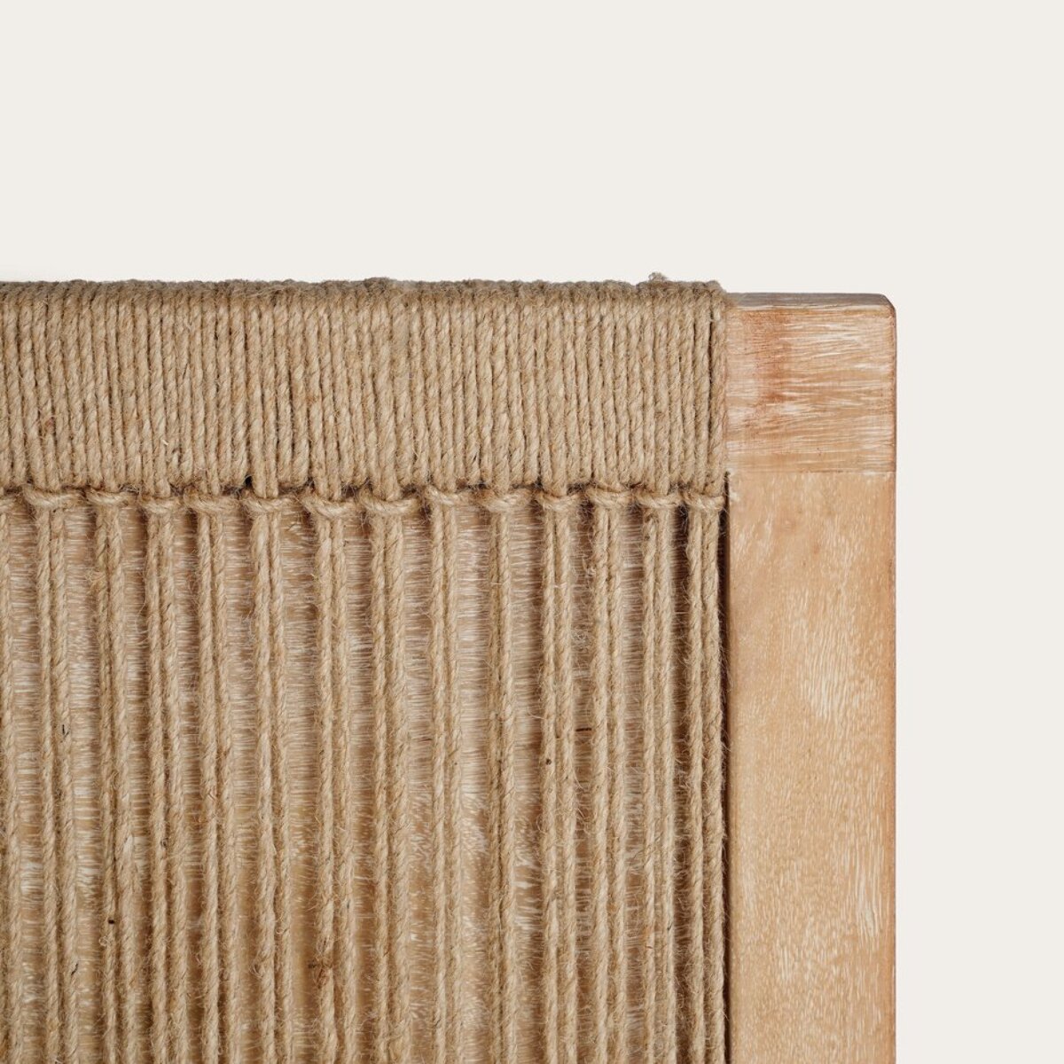 Tête de lit Siaya -bois massif de manguier et jute-couleur arabica 162 x 80 x 3 cm