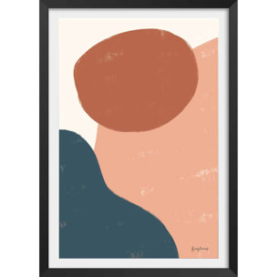 Affiche Couleurs du sud Affiche + cadre en bois - Noir