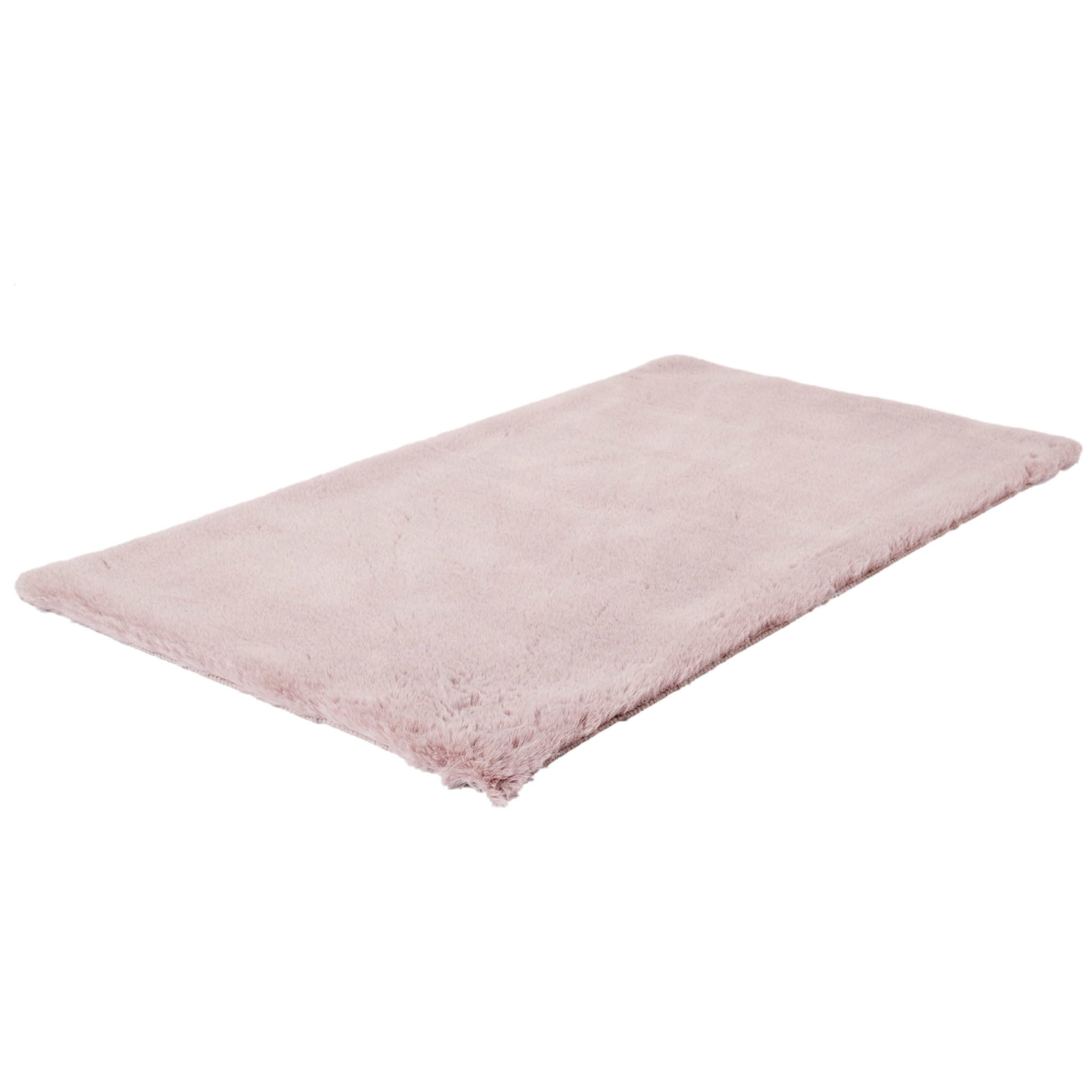 Tapis Imitation Fourrure Fin Rose 110x60cm
