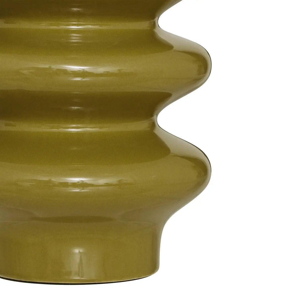 Lampe à poser champignon secteur Vinus vert Kaki H41,5cm