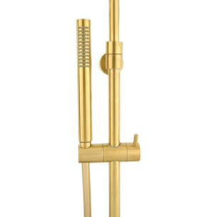 SAT DARK Colonne de douche avec Mitigeur Thermostatique, Or Brossé (SATDASSTKBZ)