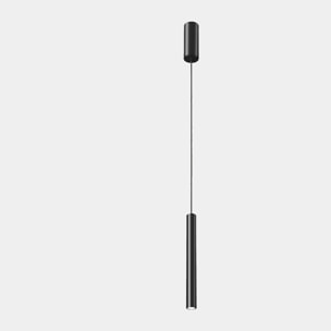 Ledsc4 - Colgante Stylus Surface 300mm Aluminio, Policarbonato Negro, Transparente