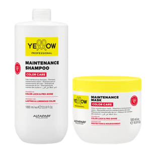 ALFAPARF Yellow Kit Color Care Maintenance Shampoo 1000ml + Mask 500ml