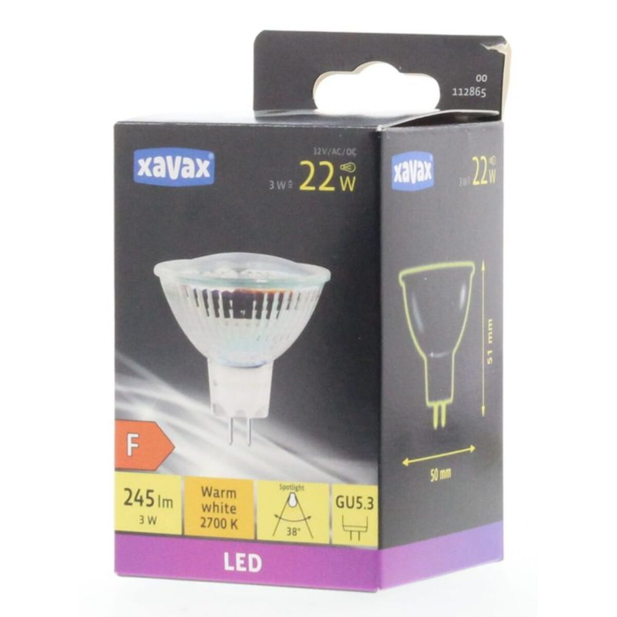 Ampoule XAVAX LED GU5.3 3W MR16