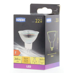 Ampoule XAVAX LED GU5.3 3W MR16
