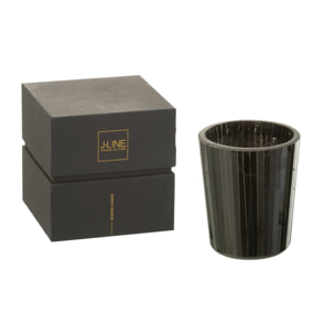 J-Line bougie parfumée Noa - Spicy Twilight - verre - noir - medium - 55H