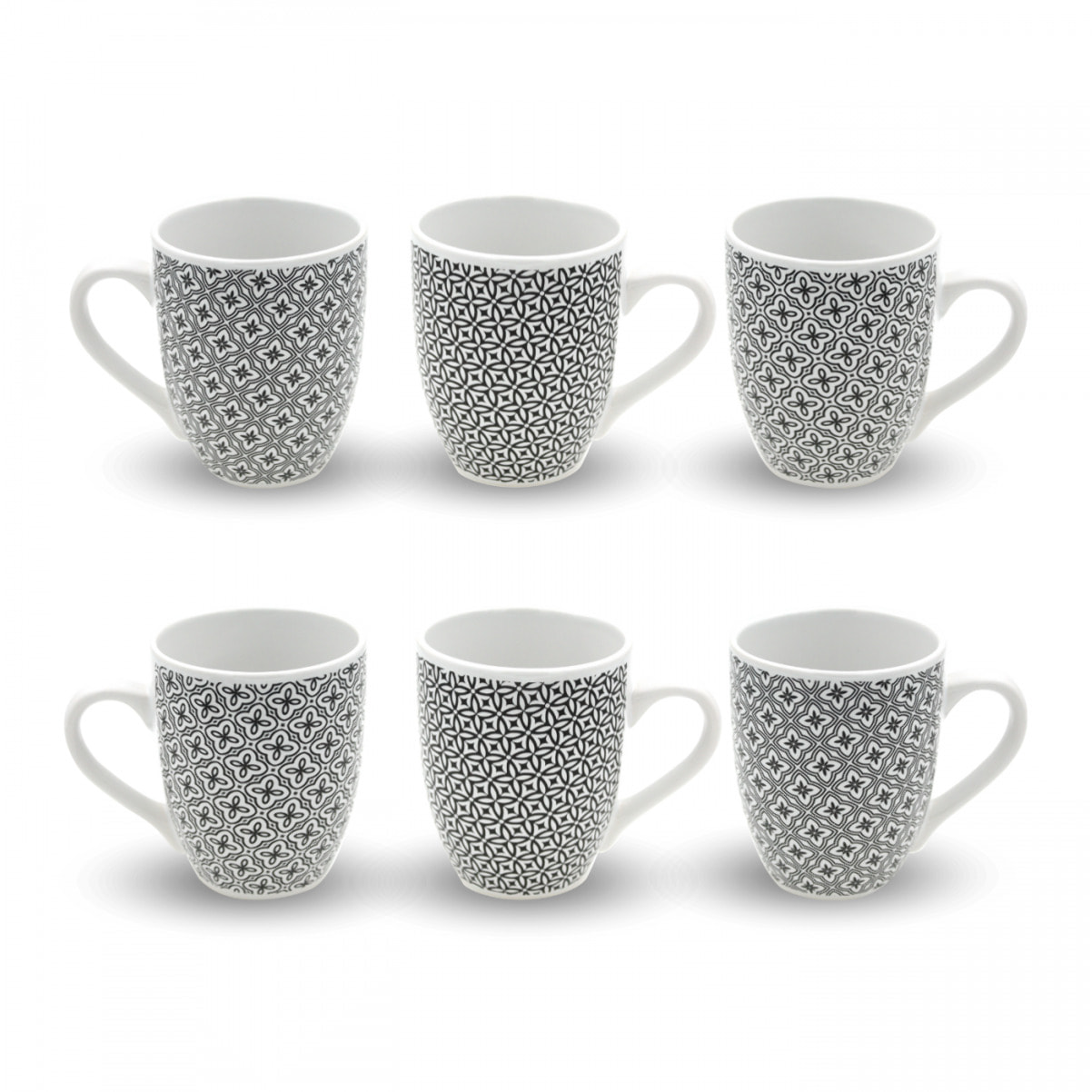 Lot de 6 mugs, VILLA LES PINS